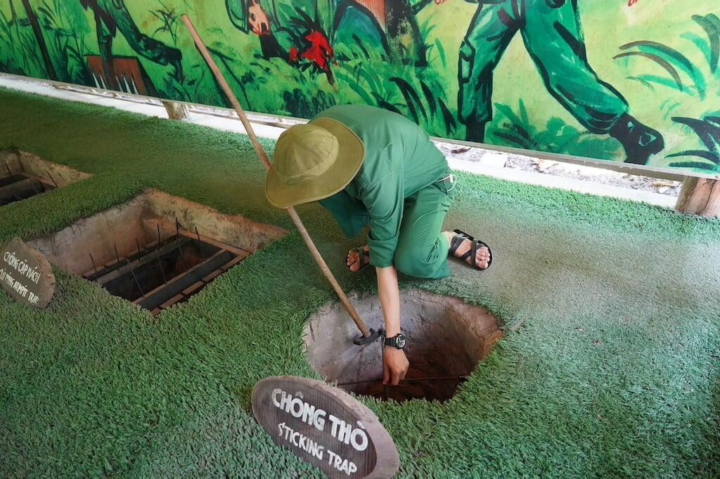 Visit ben duoc tunnels at cu chi tunnels